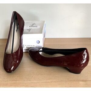 Angel Steps Shoes Women's Size 9 Wide Brown‎ Patent Croc